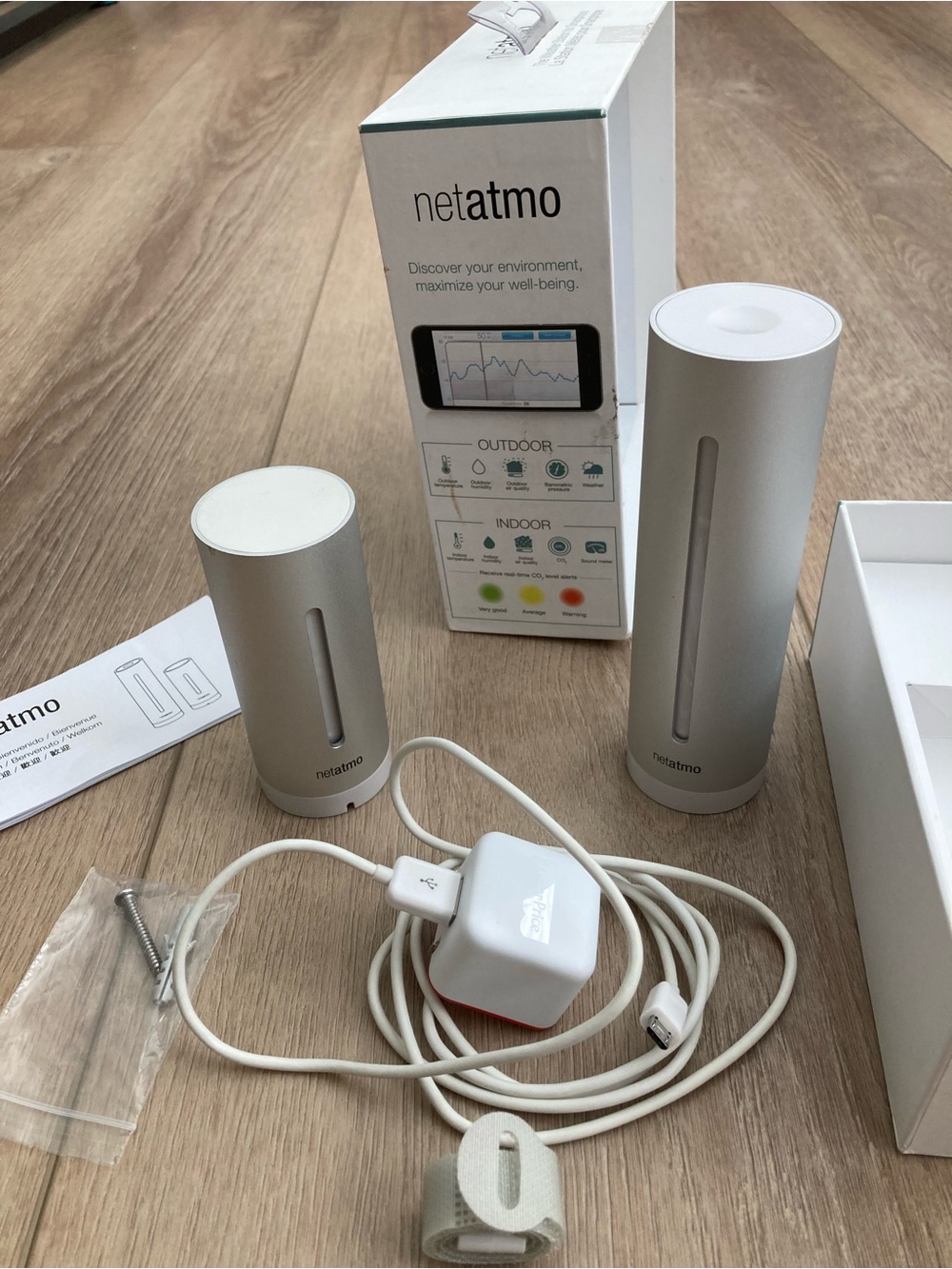 Netatmo Weather Station Indoor Outdoor w/ Wireless Outdoor Sensor - Picture 2 of 6